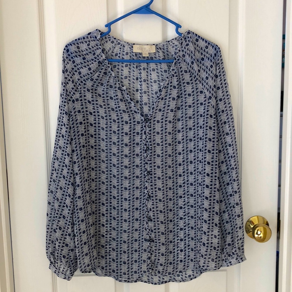 Oak and Olive sheer blouse